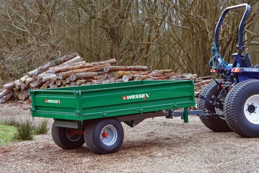 Wessex Hydraulic Tipping Trailers available at Nigel Rafferty Groundcare