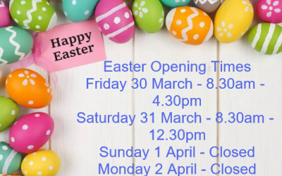 Easter Opening Times – Happy Easter to all our Customers!