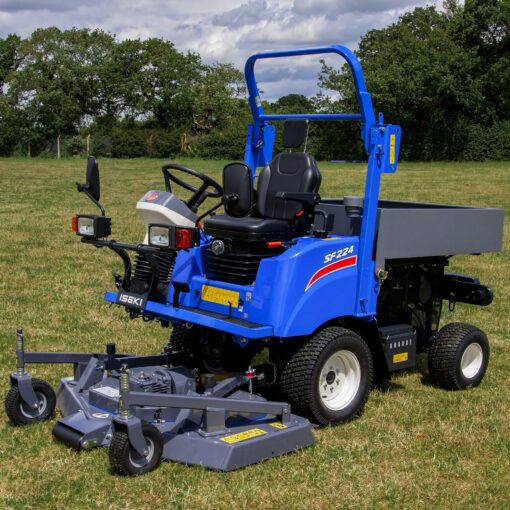 Iseki SF224 Out Front Mower with tool storage box available at Nigel Rafferty Groundcare, Cornwall
