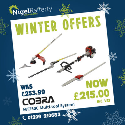 Cobra MT250C Multi-Tool System Winter Offer at Nigel Rafferty Groundcare TR1 3RQ